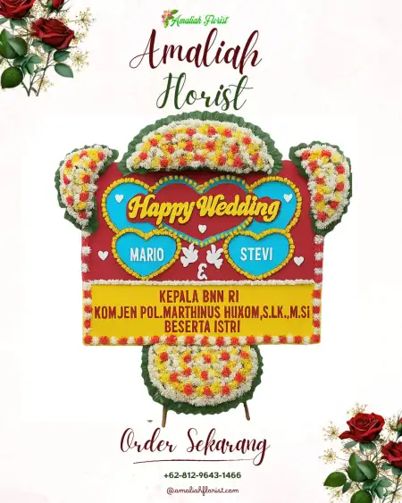 Papan Bunga Pernikahan Tenjolaut